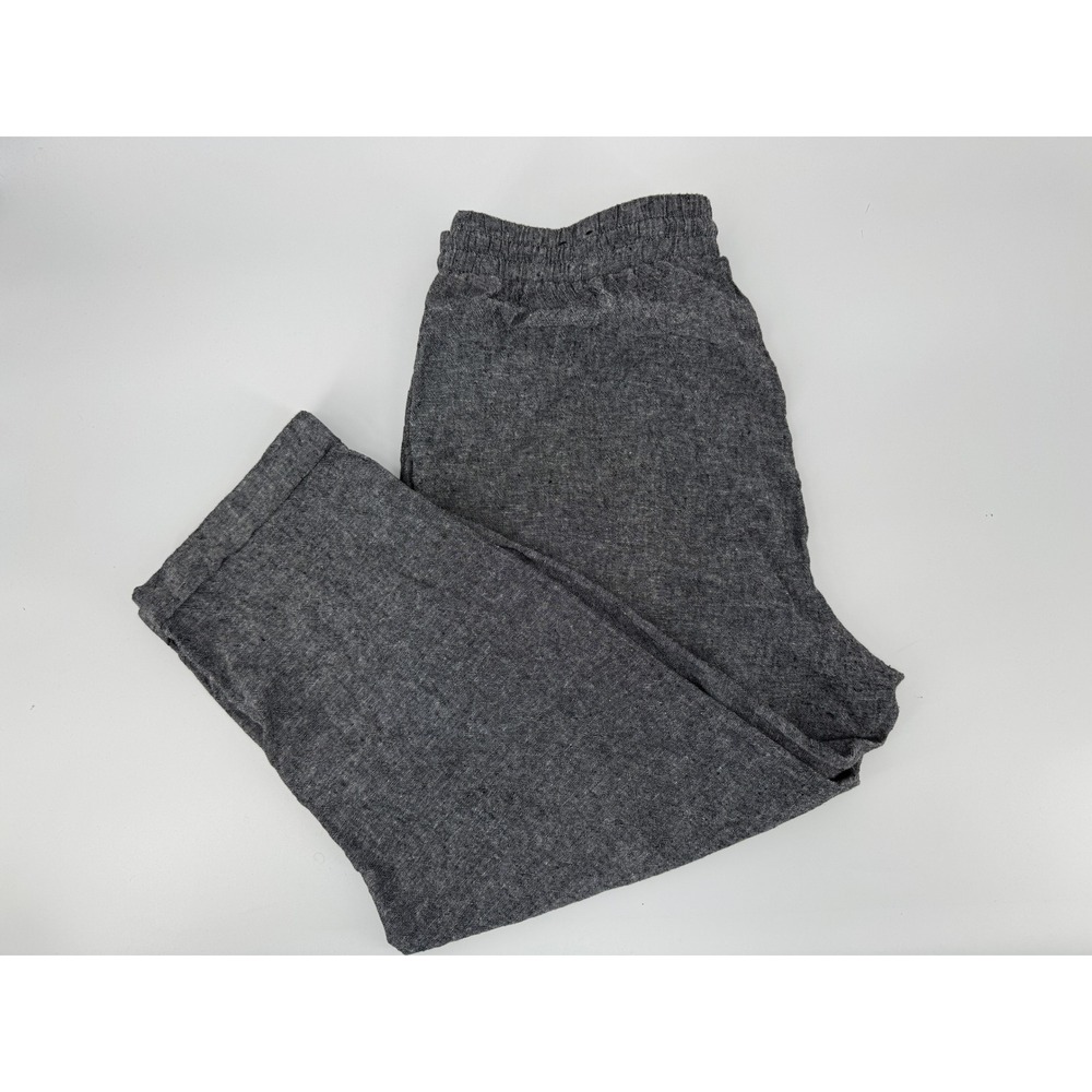 Jones New York Linen Blend Pants 1x Signature Gray Women's‎ Drawstring